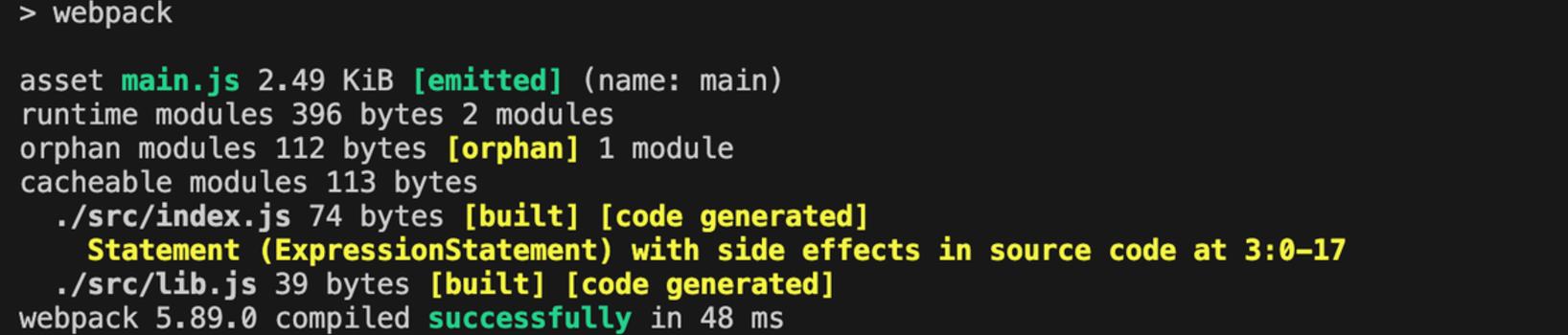 webpack optimization bailout show info 2