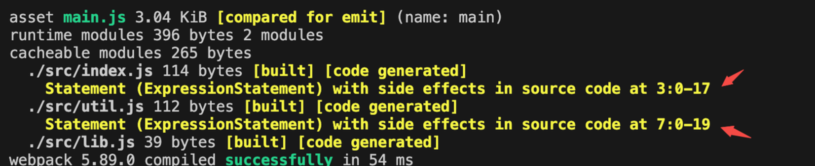 webpack optimization bailout show info